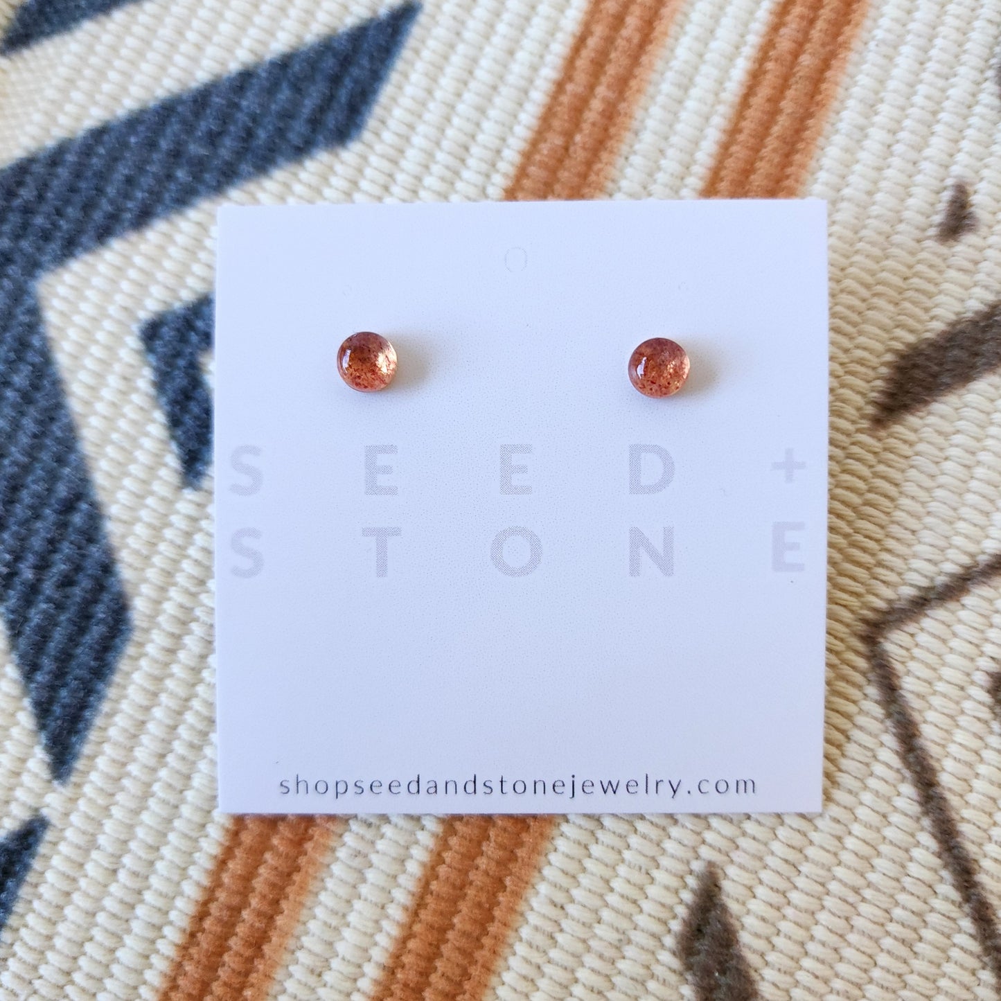 Strawberry Quartz Studs