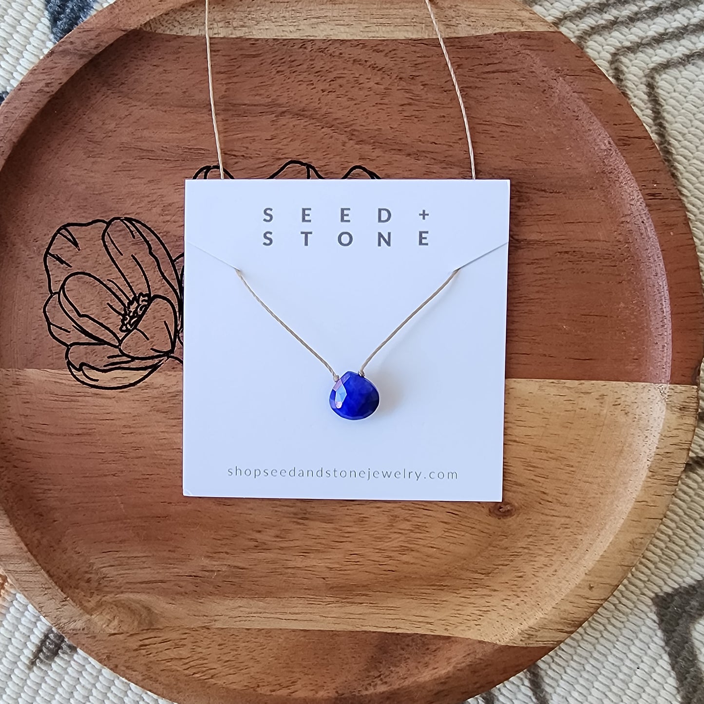 Lapis Floating Necklace