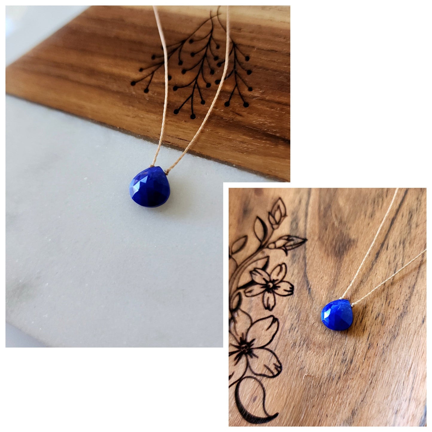 Lapis Floating Necklace